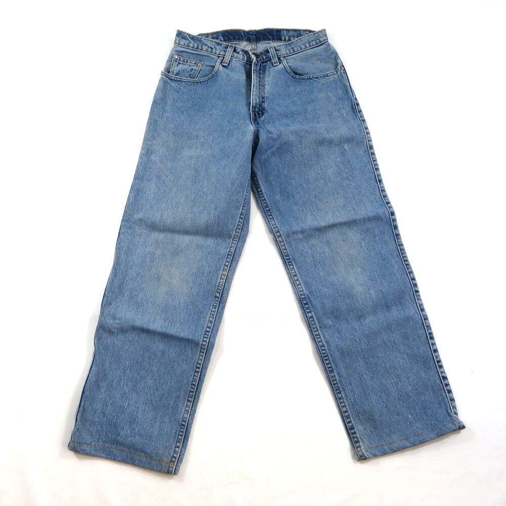 Levis SilverTab Blue Jeans Zip Fly Straight Leg Measured Sz 28x27